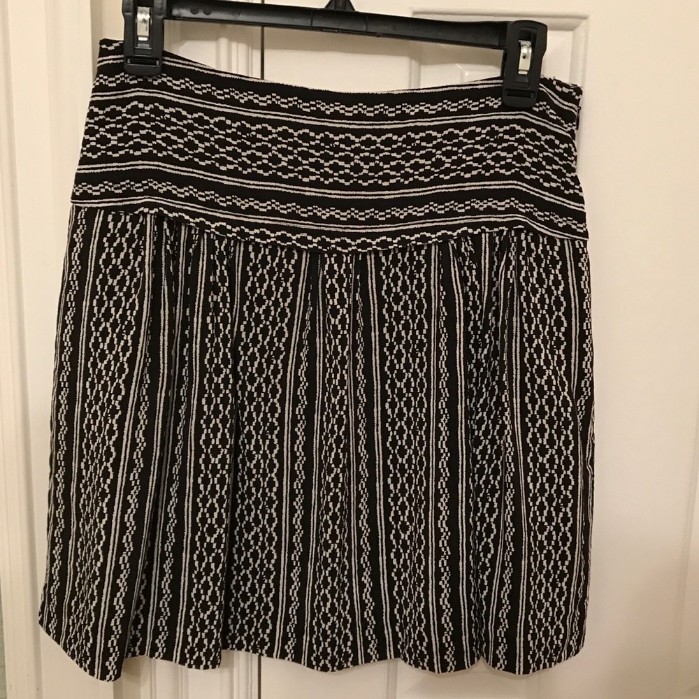 Madewell black and white skirt